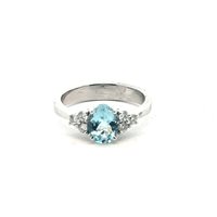 Anello Cianfrone Gioielli Donna in Oro bianco Acquamarina 1.08 Ct ANOR-29-198 - ANOR-29-198